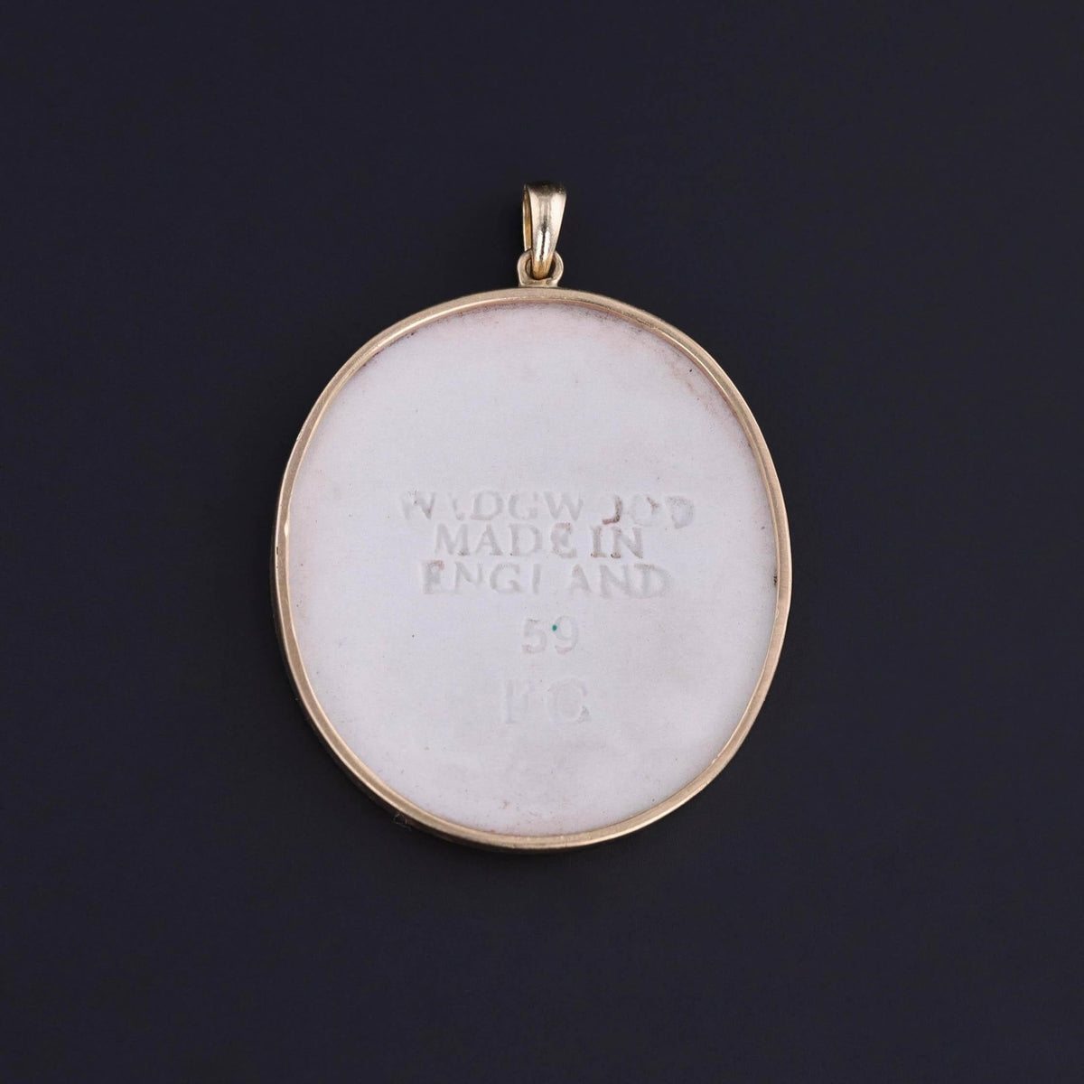 Vintage Wedgwood Anti Slavery Pendant of 14k Gold - Trademark Antiques