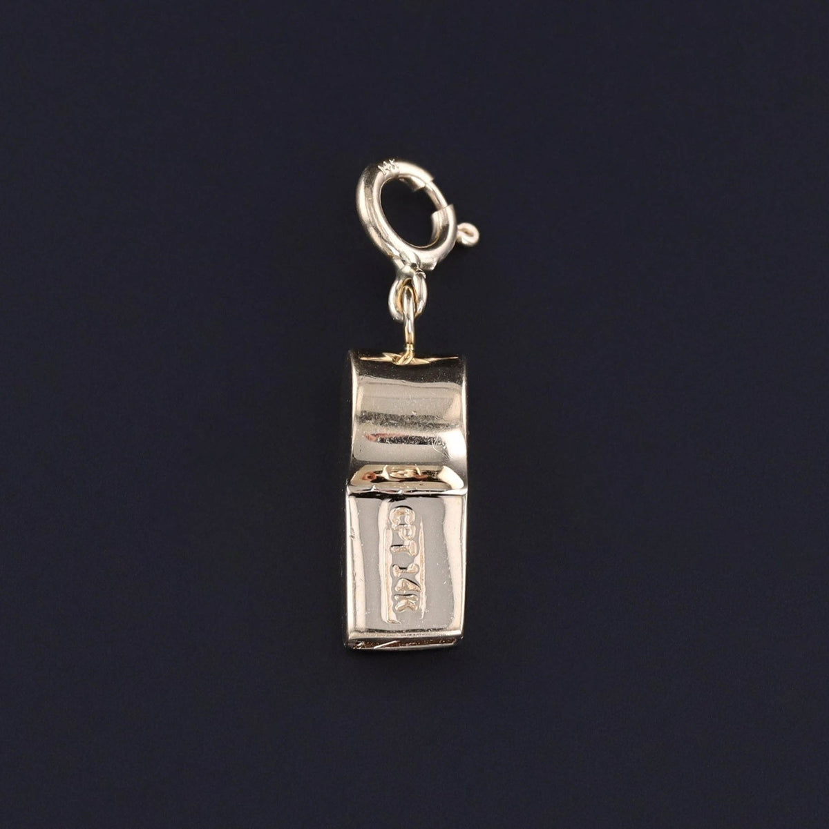 Vintage Whistle Charm of 14k Gold - Trademark Antiques