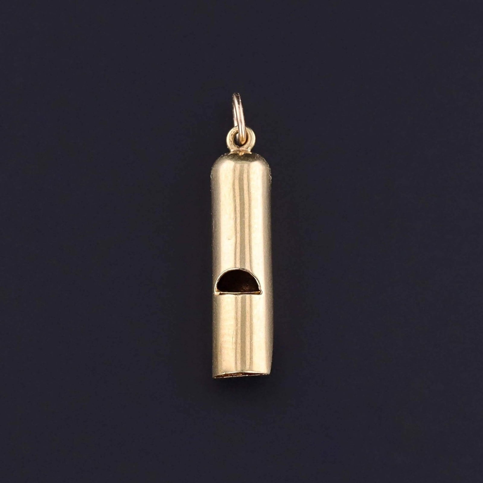 Vintage Whistle Charm of 14k Gold - Trademark Antiques