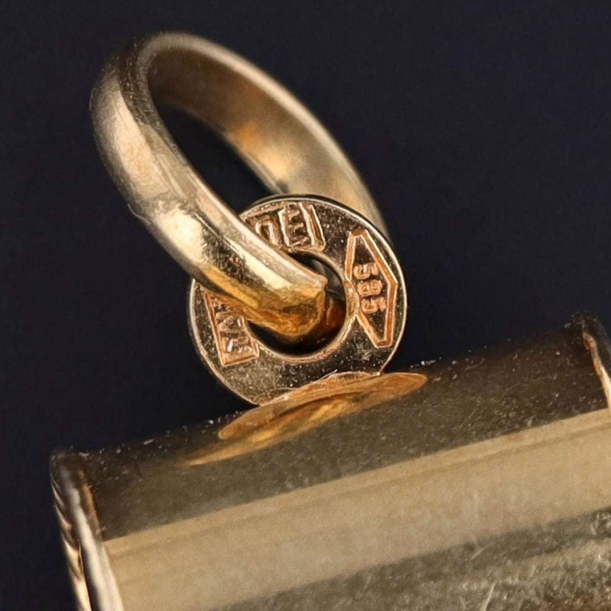 Vintage Whistle Pendant of 14k Gold - Trademark Antiques