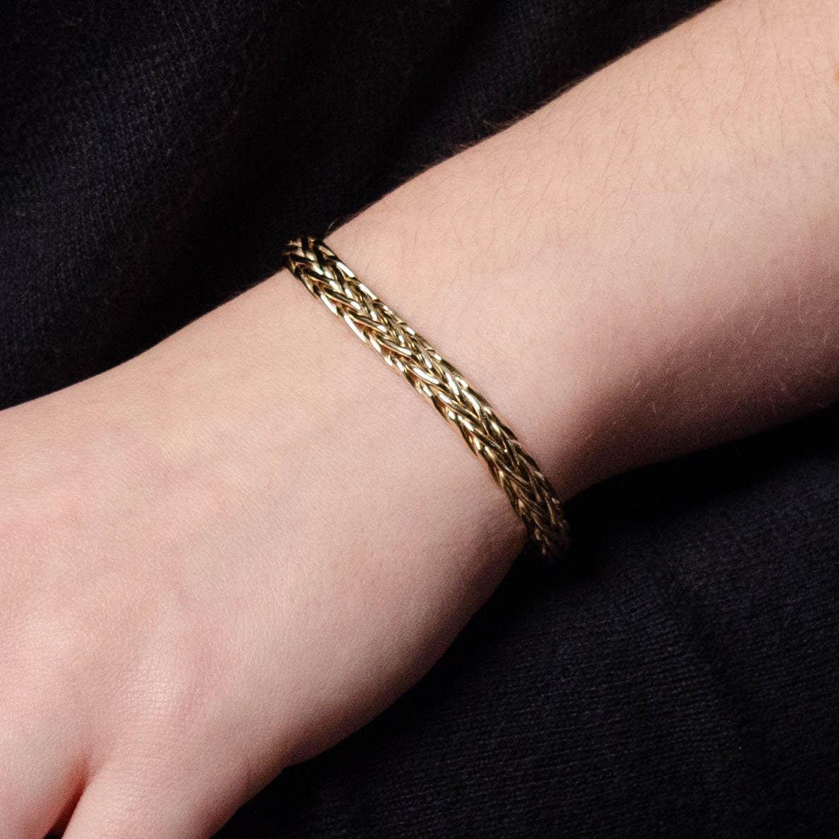 Vintage Woven Bracelet of 14k Gold - Trademark Antiques