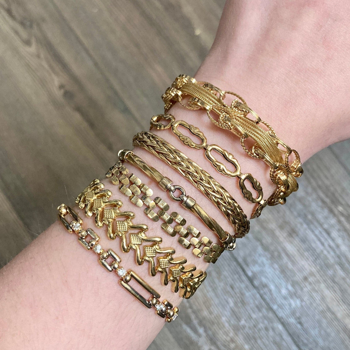 Vintage Woven Bracelet of 14k Gold - Trademark Antiques