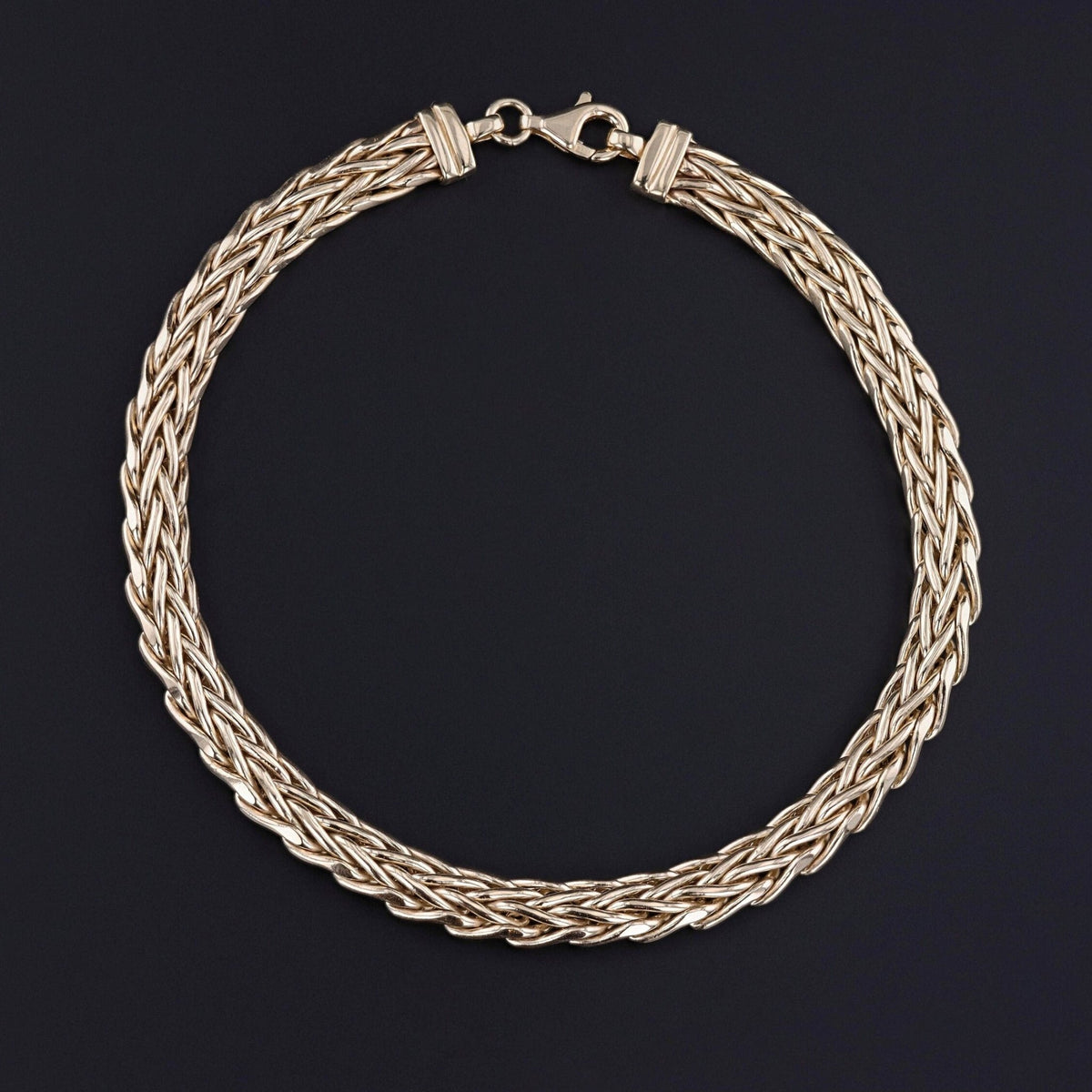 Vintage Woven Bracelet of 14k Gold - Trademark Antiques