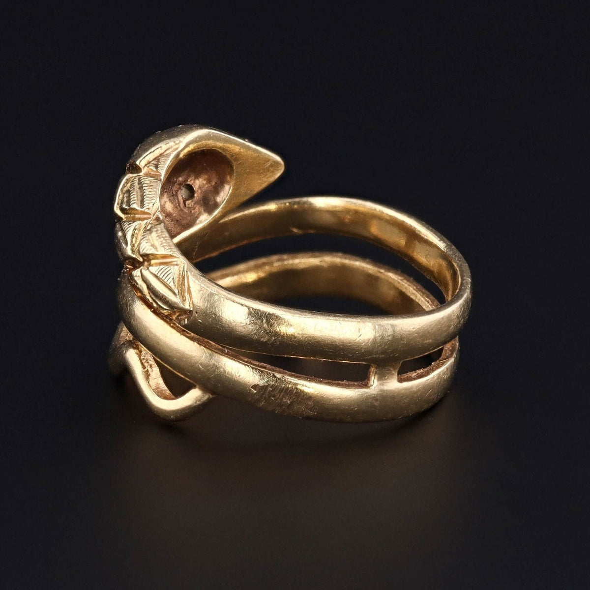 Vintage Wrap Around Snake Ring of 18k Gold - Trademark Antiques