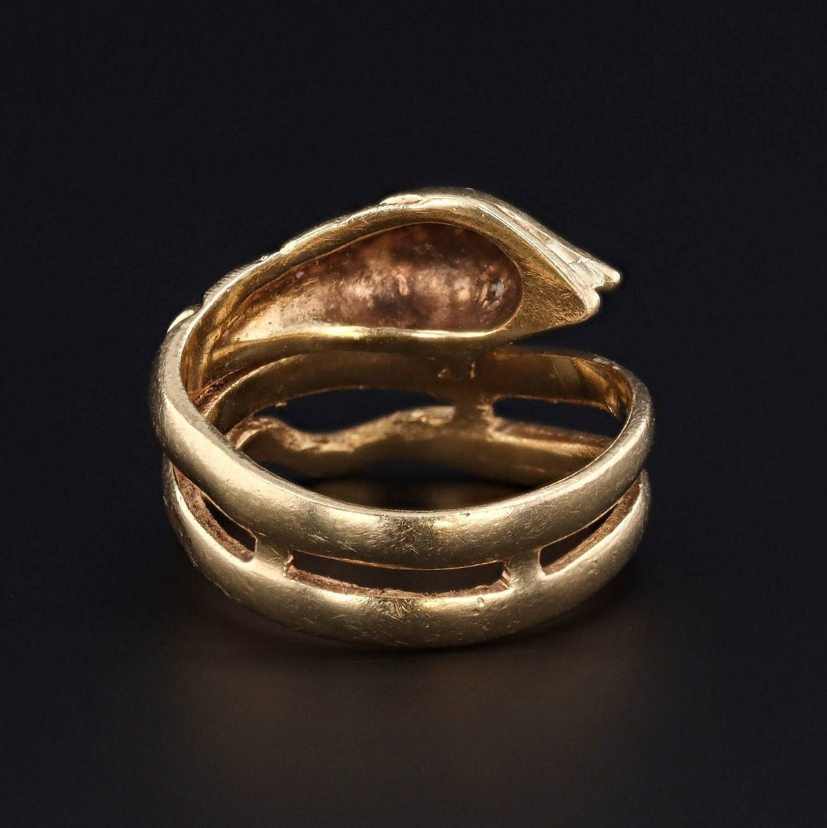 Vintage Wrap Around Snake Ring of 18k Gold - Trademark Antiques