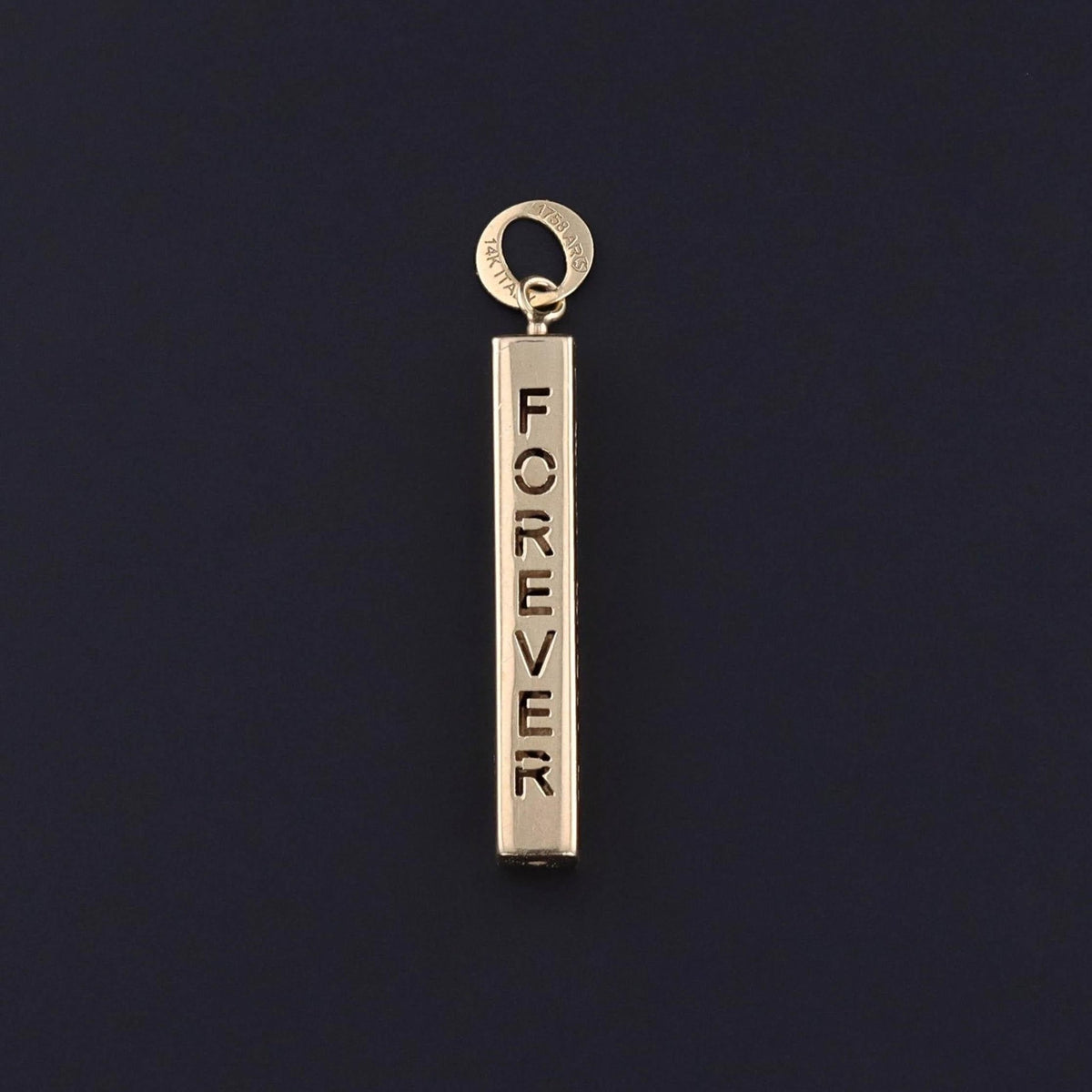 Vintage Yesterday, Today, Tomorrow, Forever Pendant of 14k Gold - Trademark Antiques
