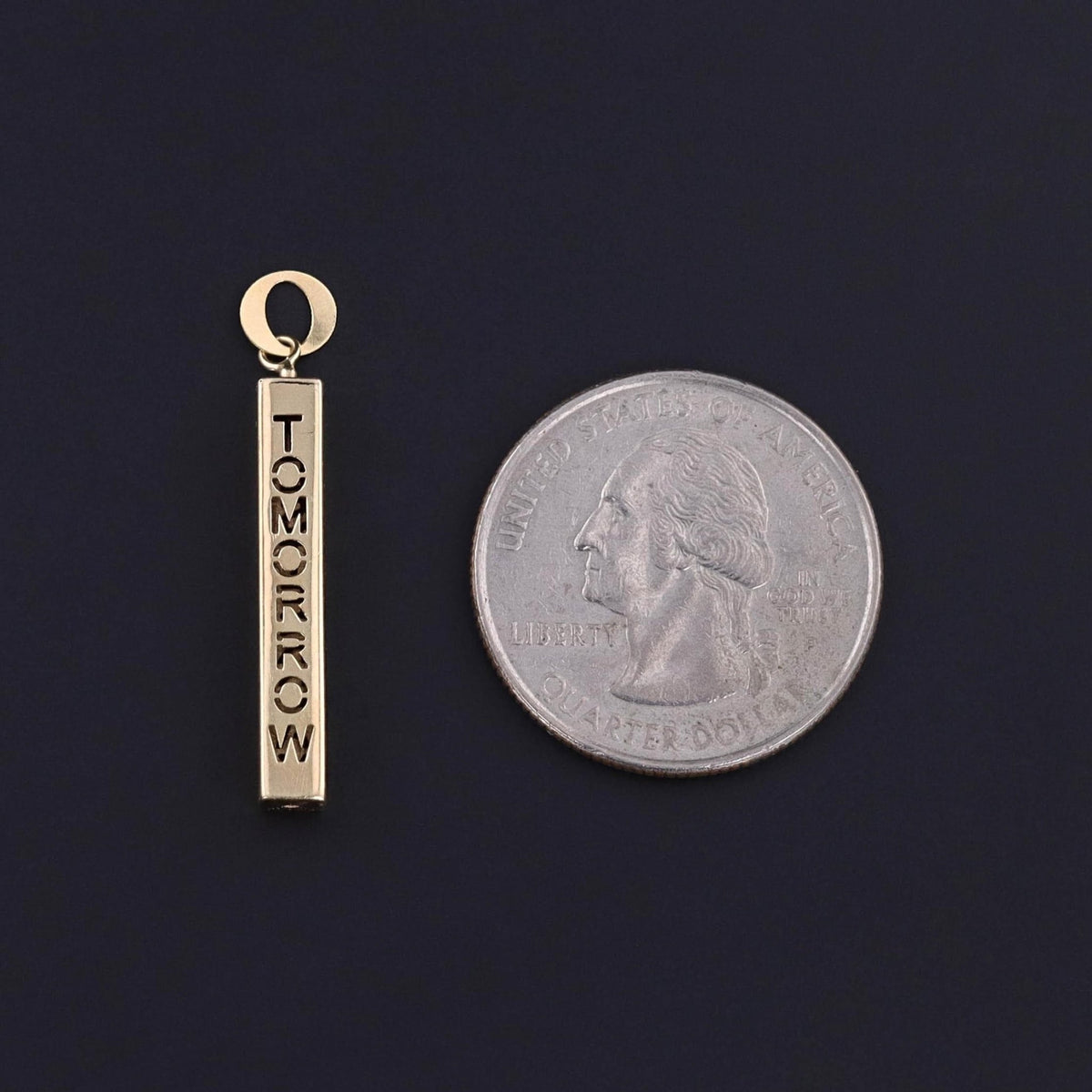 Vintage Yesterday, Today, Tomorrow, Forever Pendant of 14k Gold - Trademark Antiques