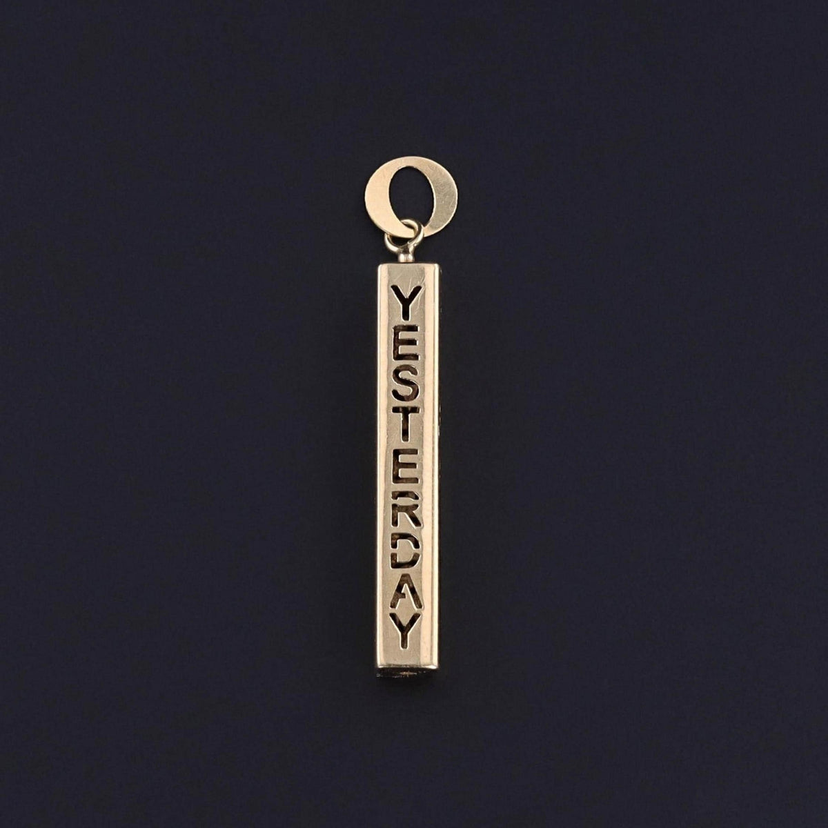 Vintage Yesterday, Today, Tomorrow, Forever Pendant of 14k Gold - Trademark Antiques