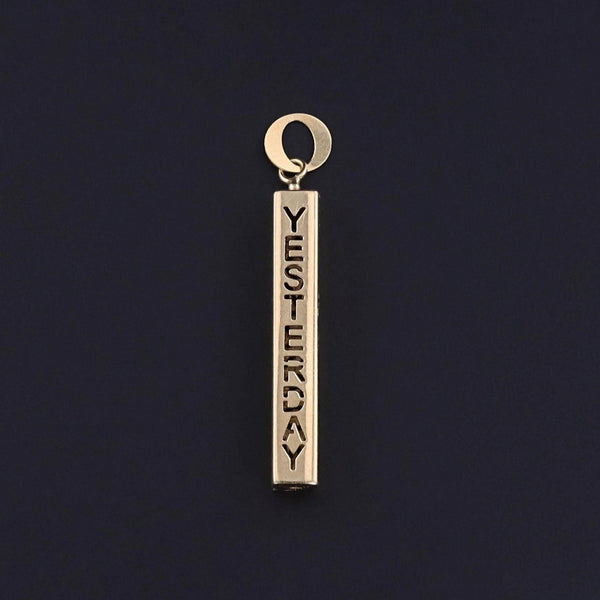 Vintage Yesterday, Today, Tomorrow, Forever Pendant of 14k Gold ...