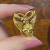 Antique Griffin Watch Pin of 14k Gold