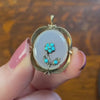 Antique Forget-me-not Conversion Pendant of 10k Gold