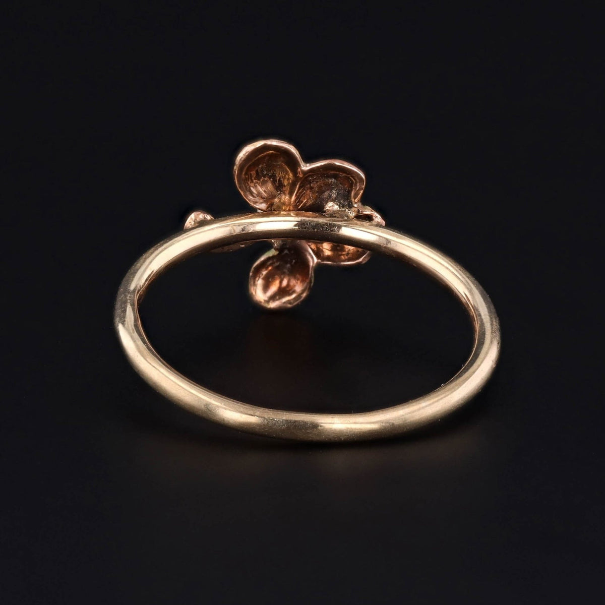 10k Gold Clover Ring | Four Leaf Clover - Trademark Antiques