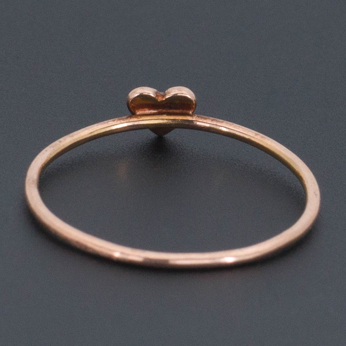 10k Gold Heart Ring | Rose Gold Ring - Trademark Antiques