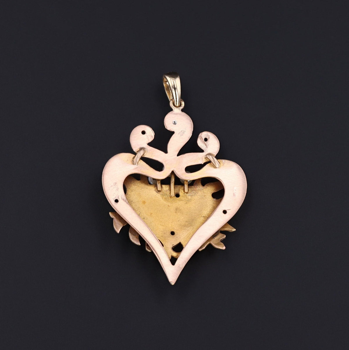 10k Gold Woman Pendant | Art Nouveau Pendant - Trademark Antiques