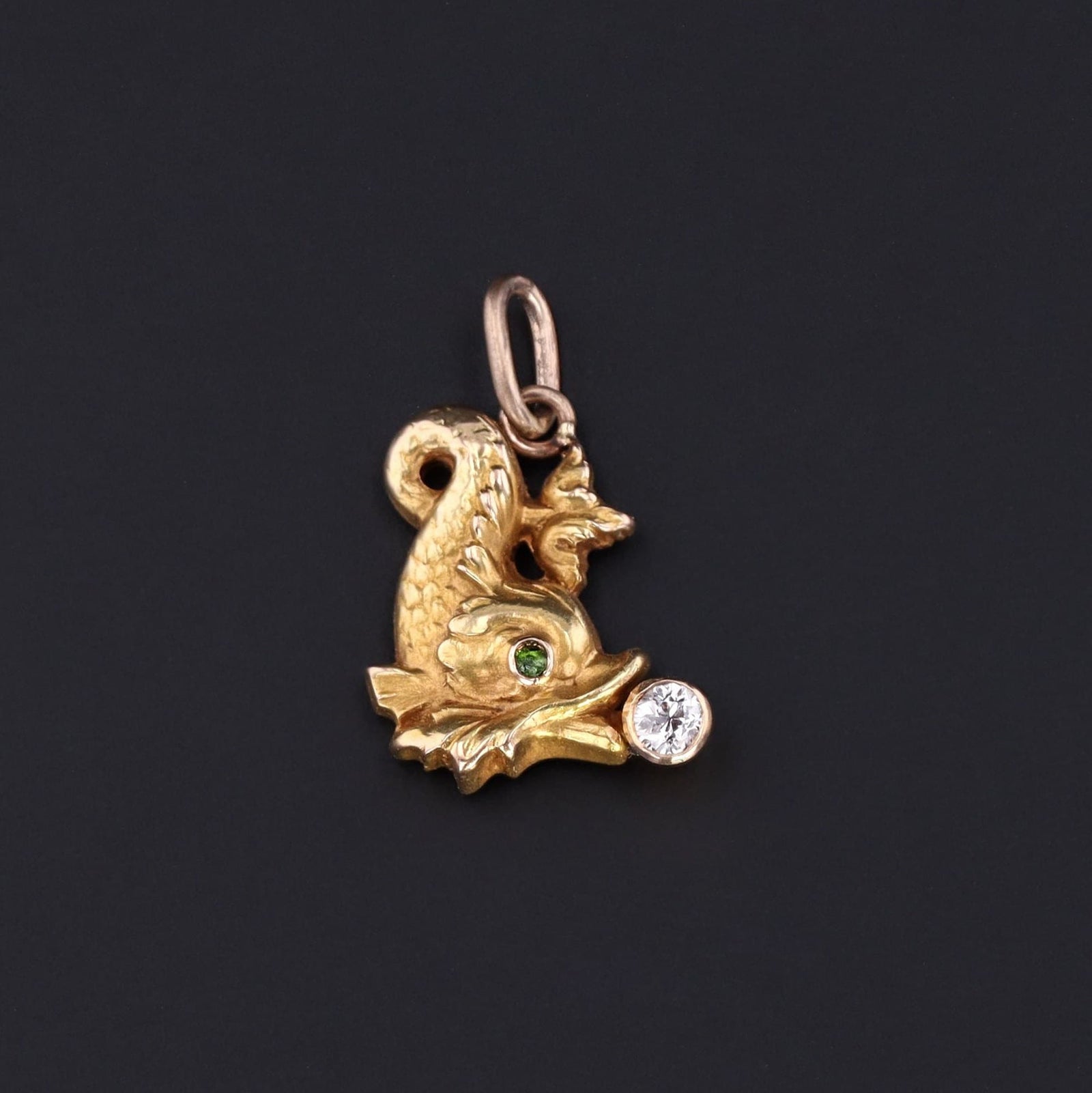 14k Fish Charm or Pendant | Antique Fish Charm - Trademark Antiques