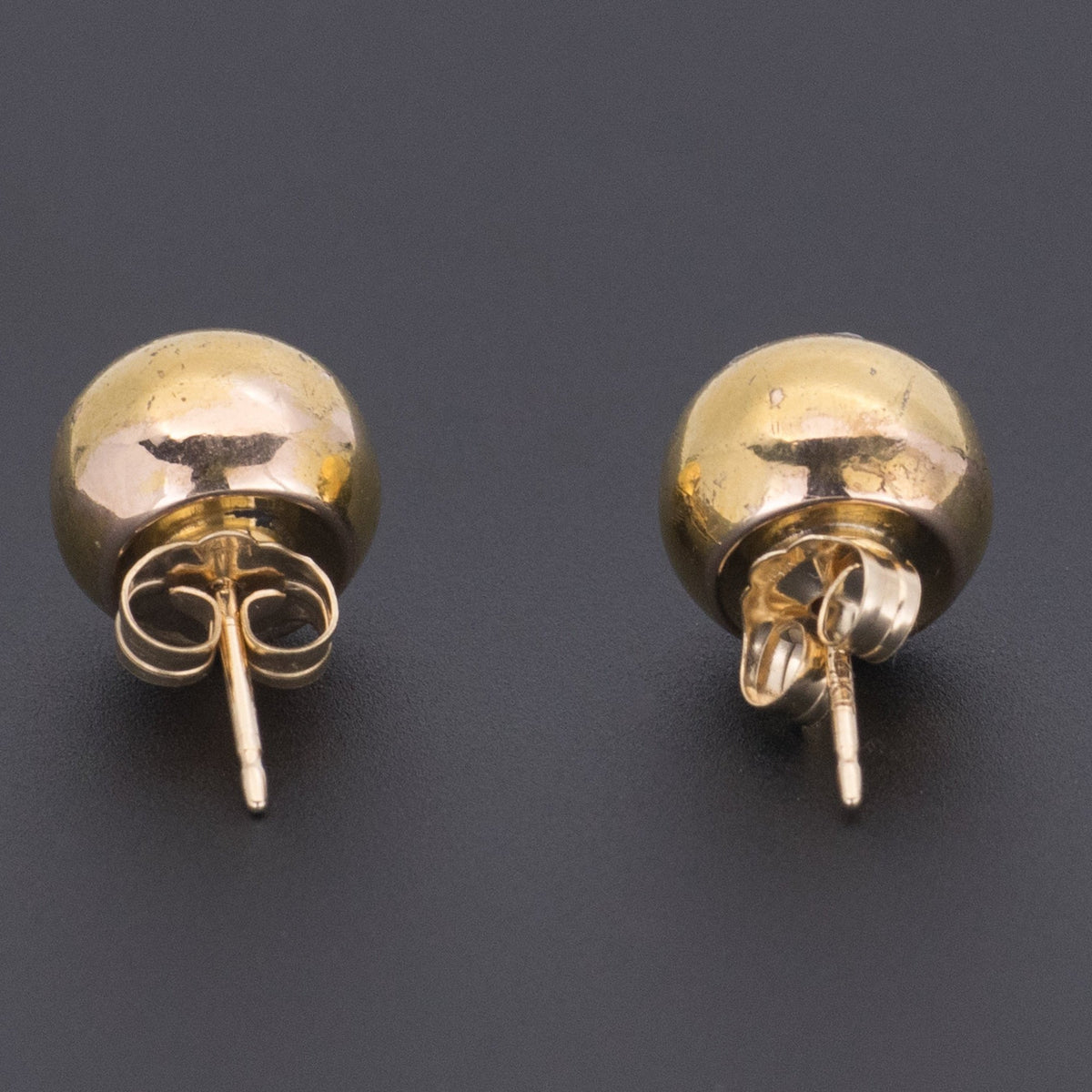 14k God Ball Earrings | Antique Sapphire Ruby and Diamond Shamrock Earrings - Trademark Antiques