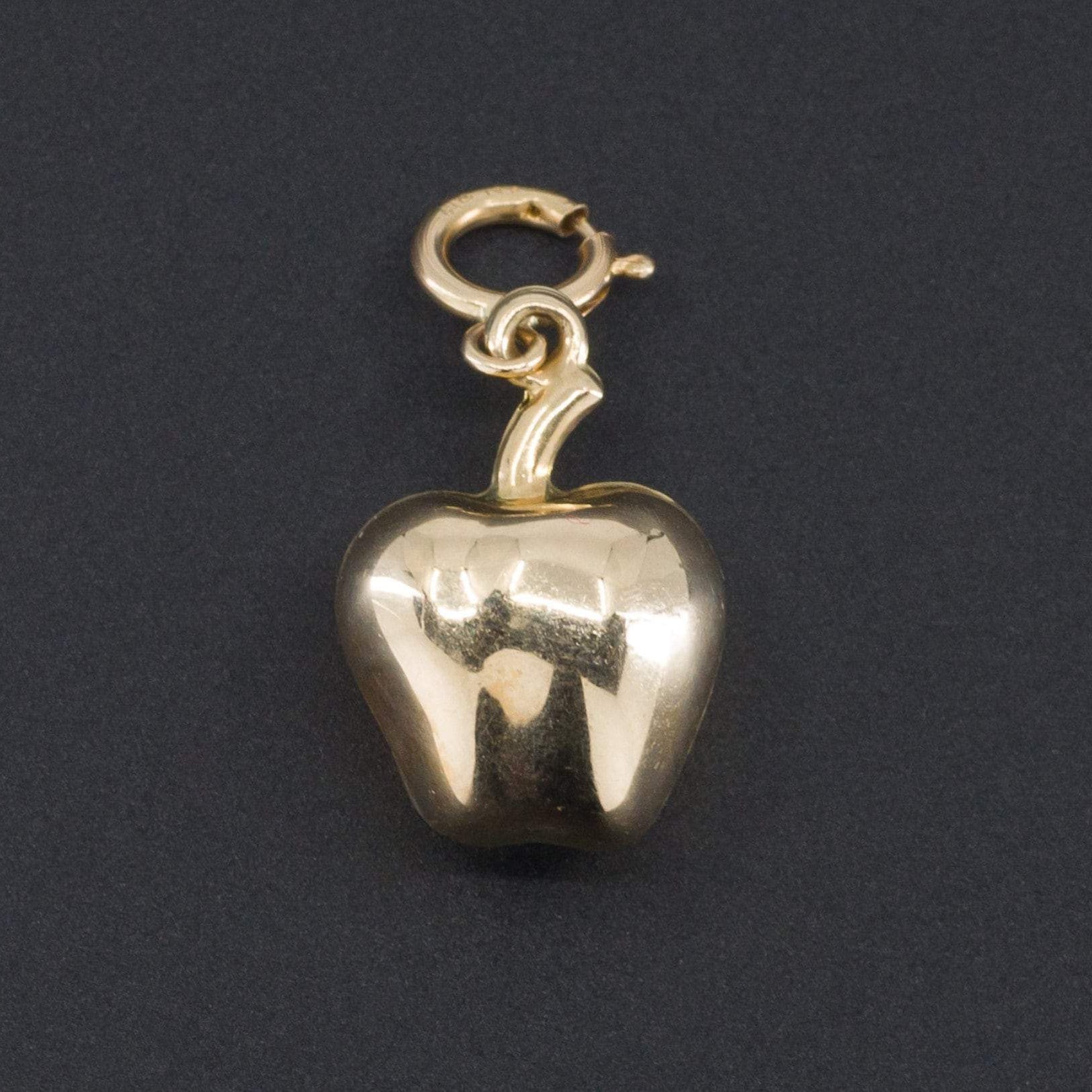 14k Gold Apple Charm | Apple Charm - Trademark Antiques