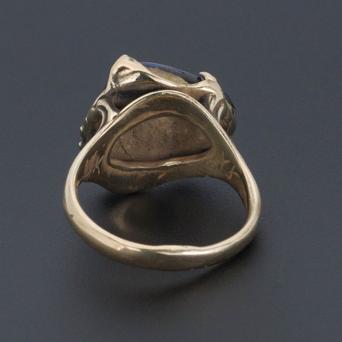 14k Gold Azurite Malachite Ring | Vintage Ring - Trademark Antiques