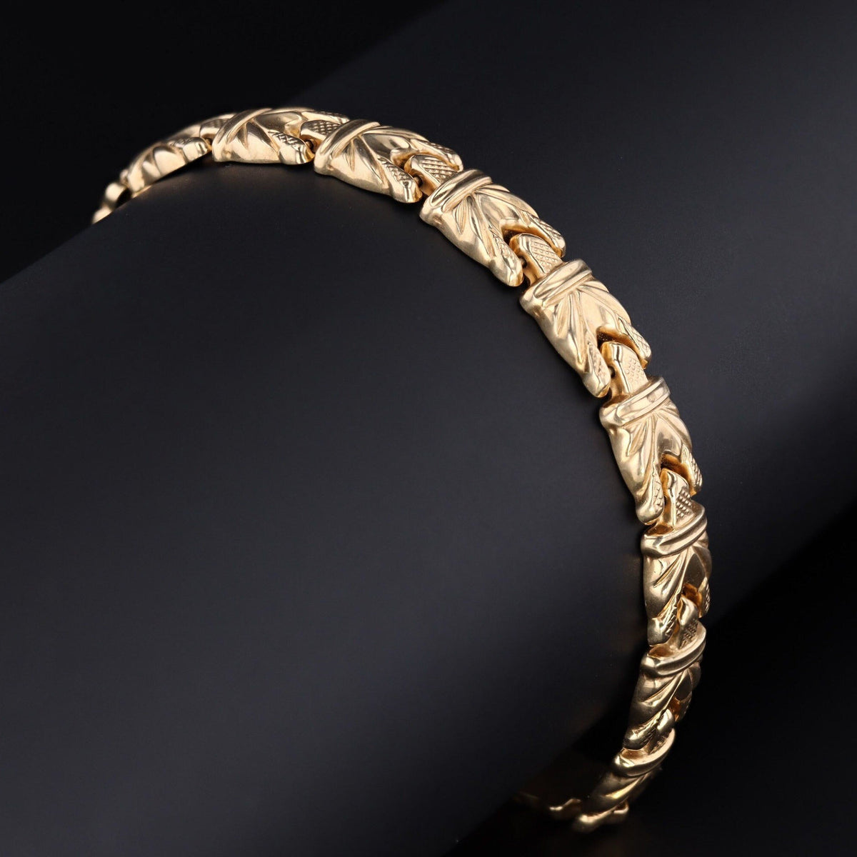 14k Gold Bracelet | Link Bracelet - Trademark Antiques