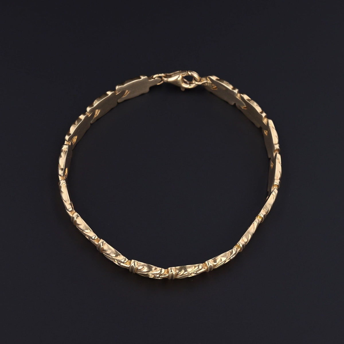 14k Gold Bracelet | Link Bracelet - Trademark Antiques
