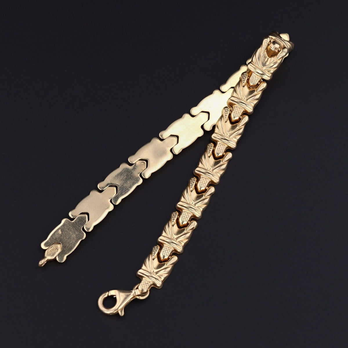 14k Gold Bracelet | Link Bracelet - Trademark Antiques