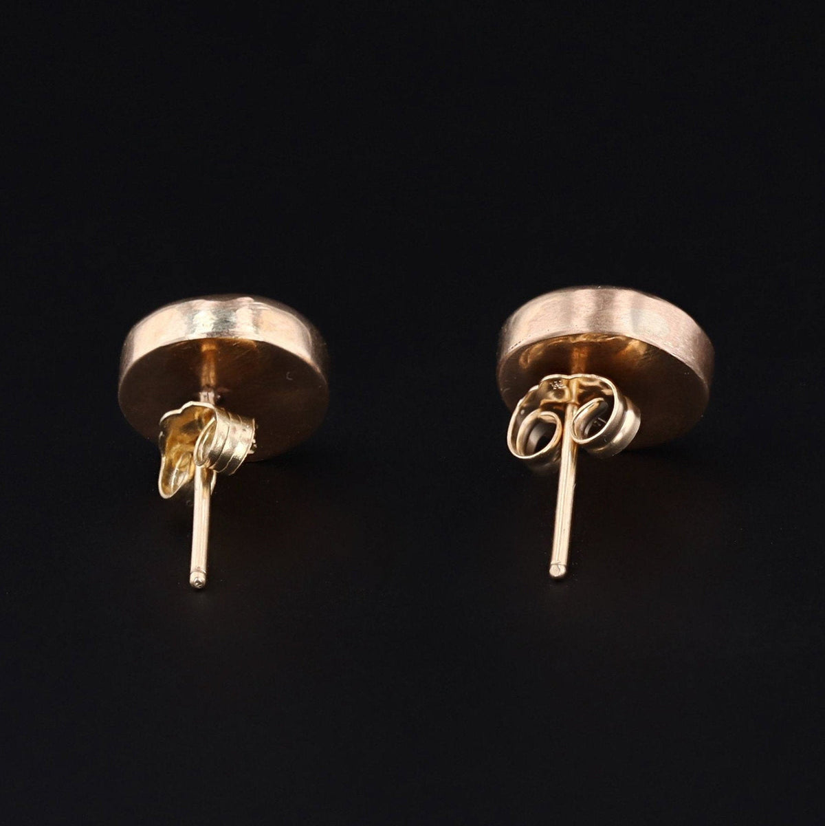 14k Gold Butterfly Earrings | Pietra Dura Earrings - Trademark Antiques