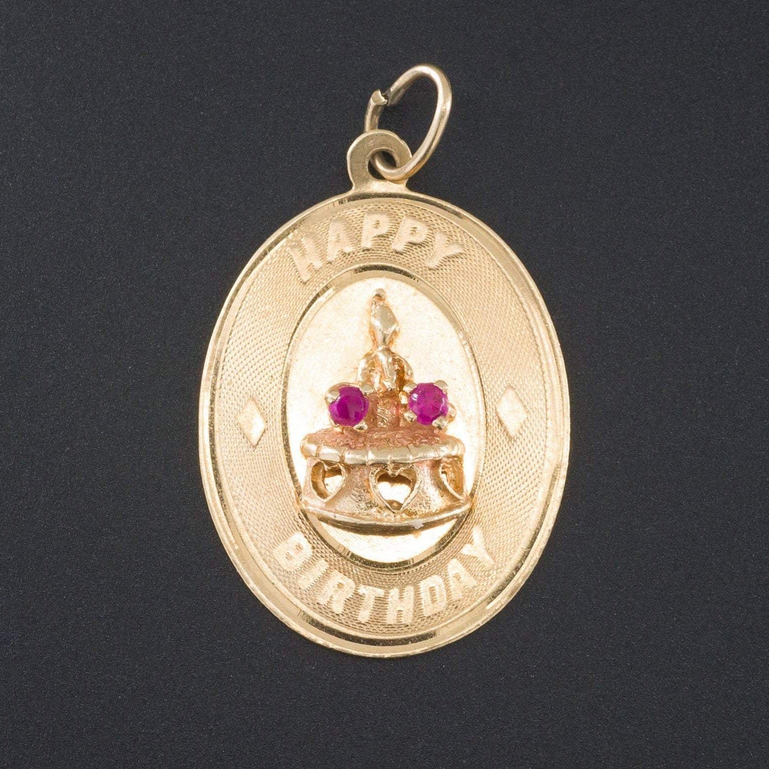 14k Gold Charm | Happy Birthday Charm - Trademark Antiques