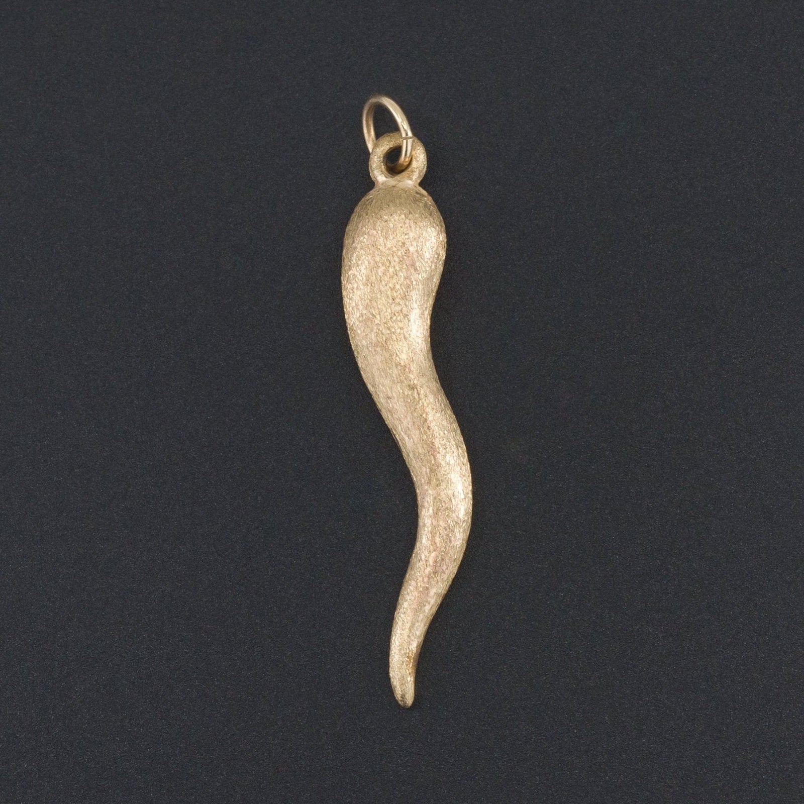 14k Gold Cornicello or Cornetto Charm | Lucky Charm - Trademark Antiques