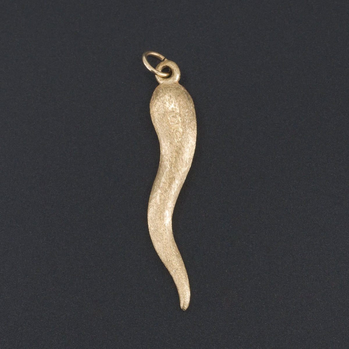 14k Gold Cornicello or Cornetto Charm | Lucky Charm - Trademark Antiques
