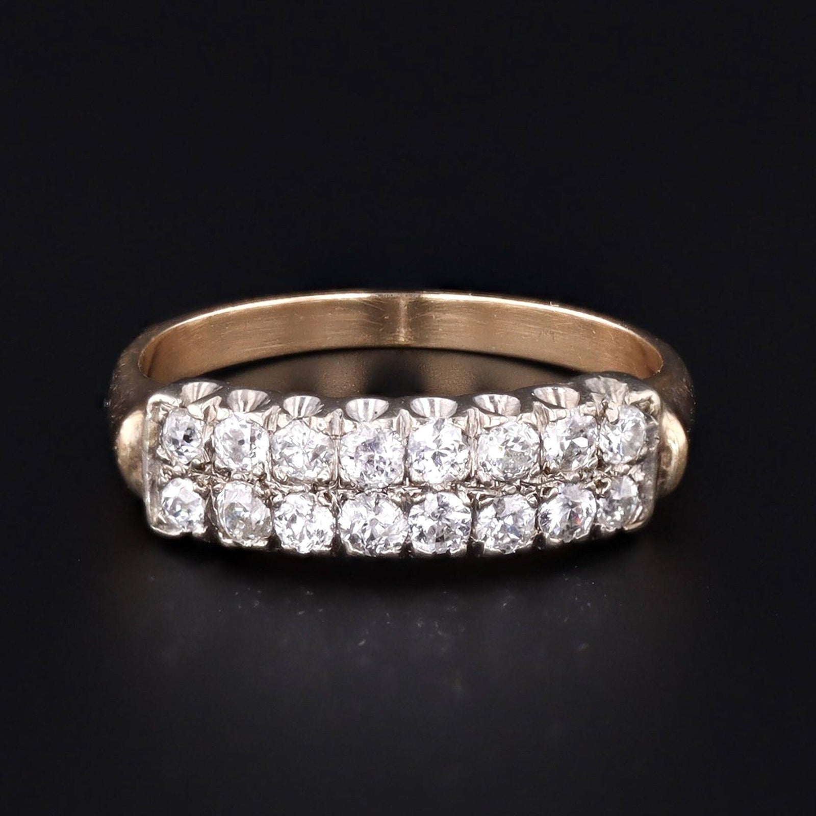 14k Gold Diamond Ring | Diamond Anniversary Band - Trademark Antiques