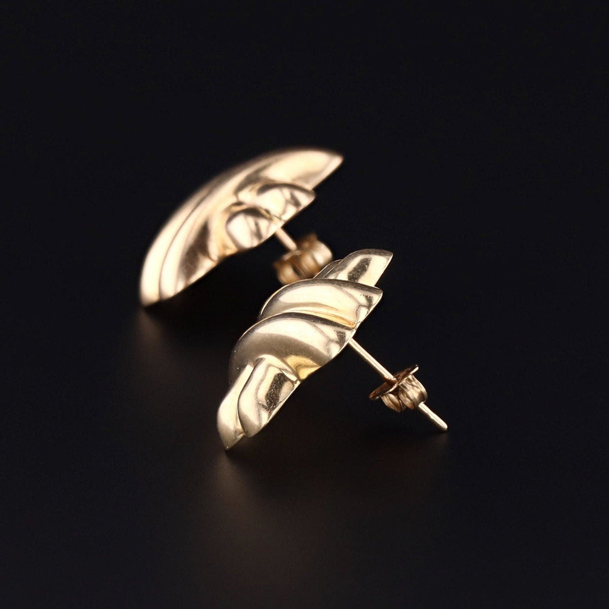 14k Gold Earrings | Vintage Gold Earrings - Trademark Antiques