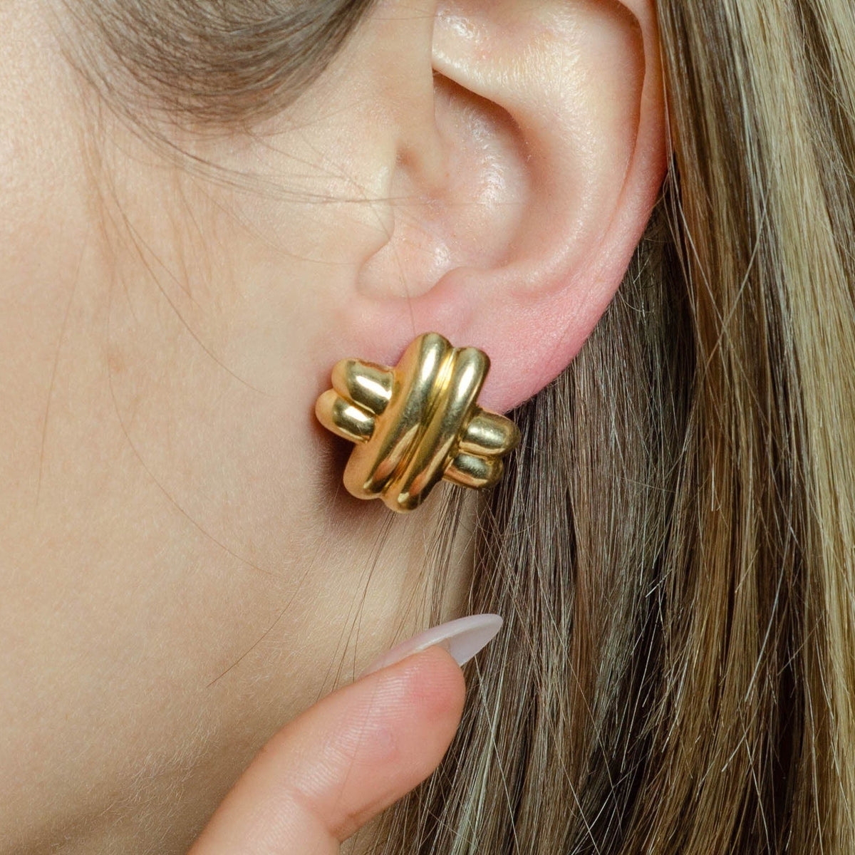 14k Gold Earrings | Vintage Gold Earrings - Trademark Antiques