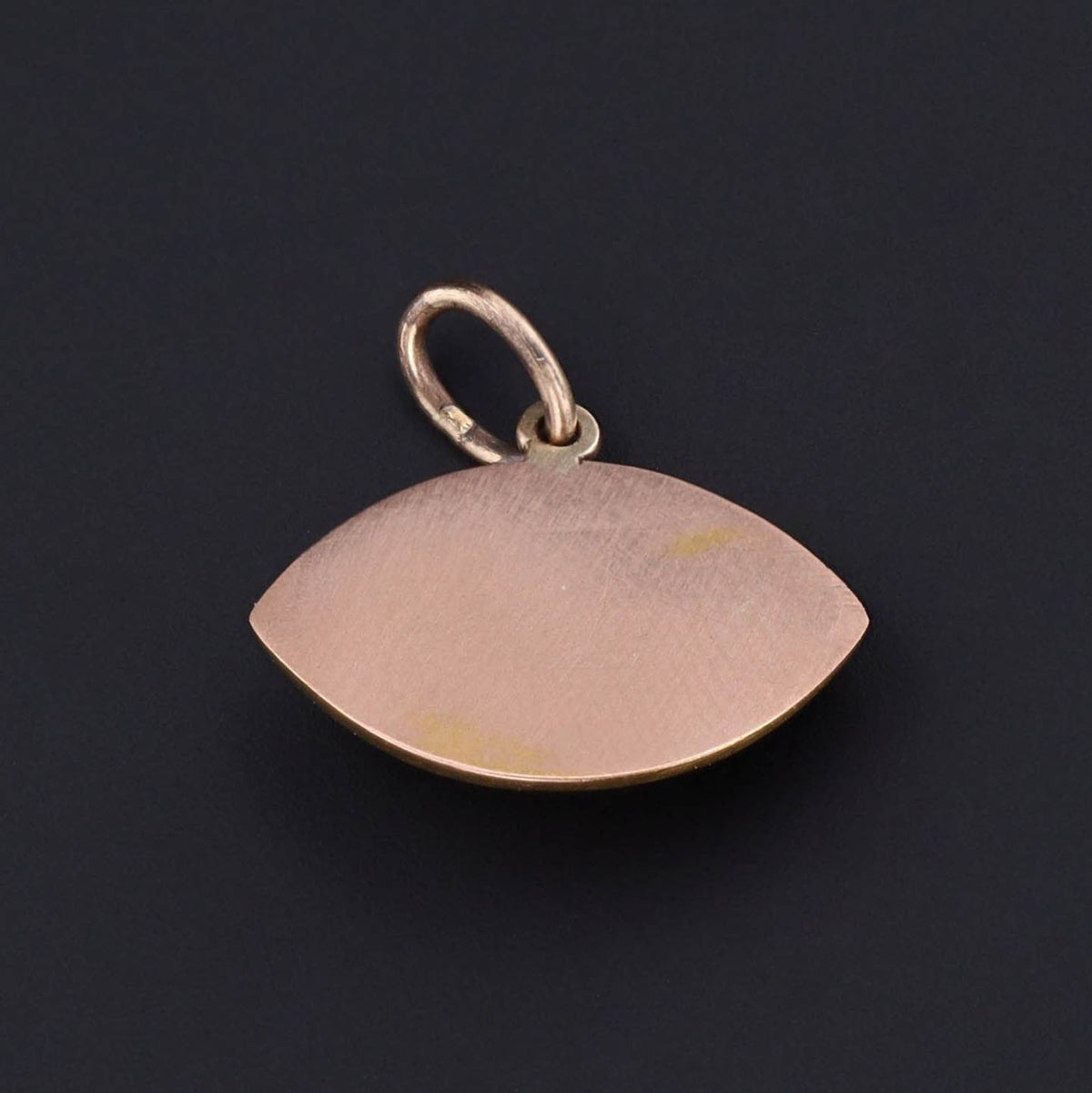 14k Gold Evil Eye Charm | Chrysoprase Pendant - Trademark Antiques