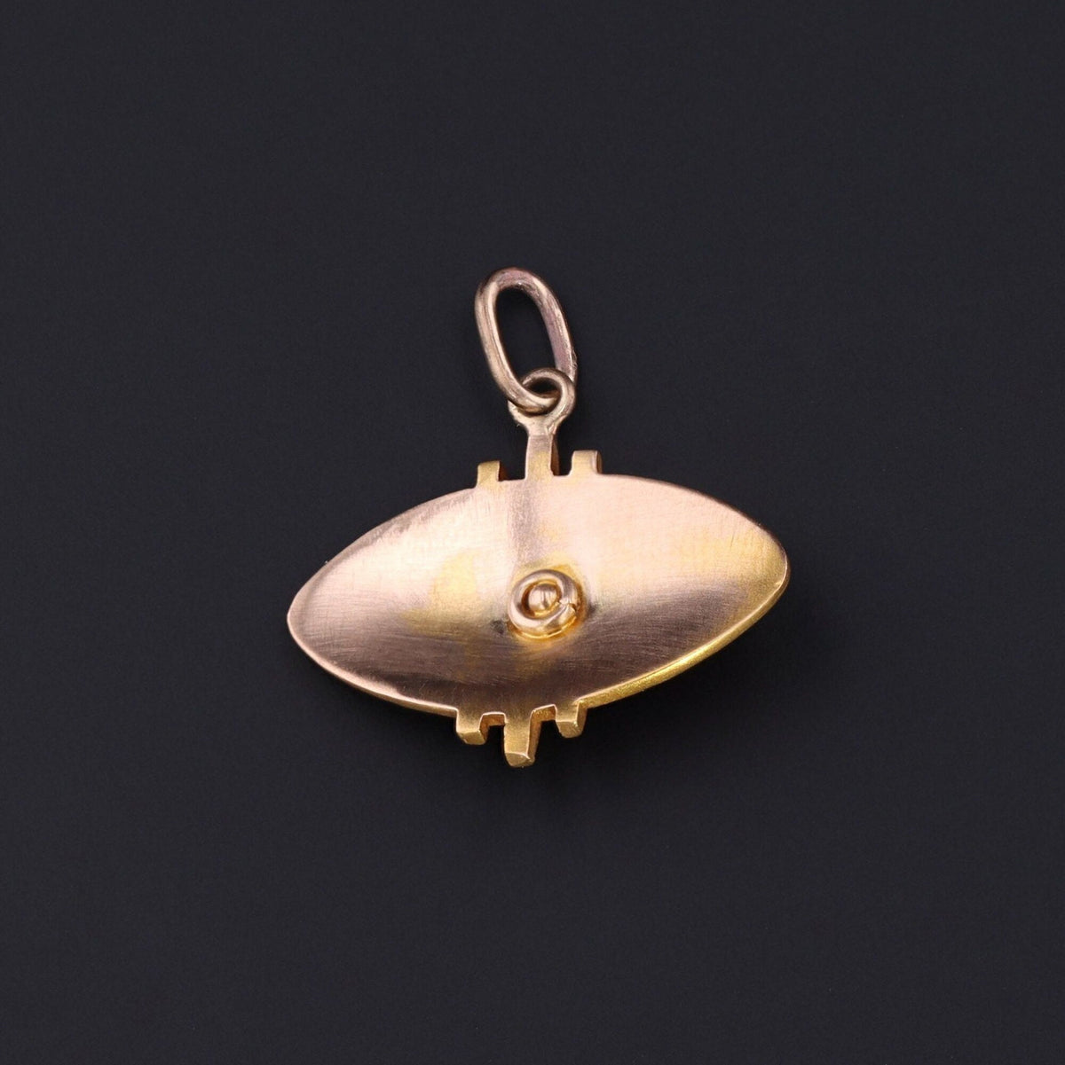 14k Gold Evil Eye Charm | Sapphire Charm - Trademark Antiques