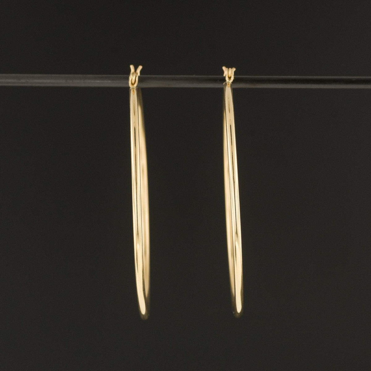 14k Gold Hoop Earrings | Vintage Gold Earrings - Trademark Antiques