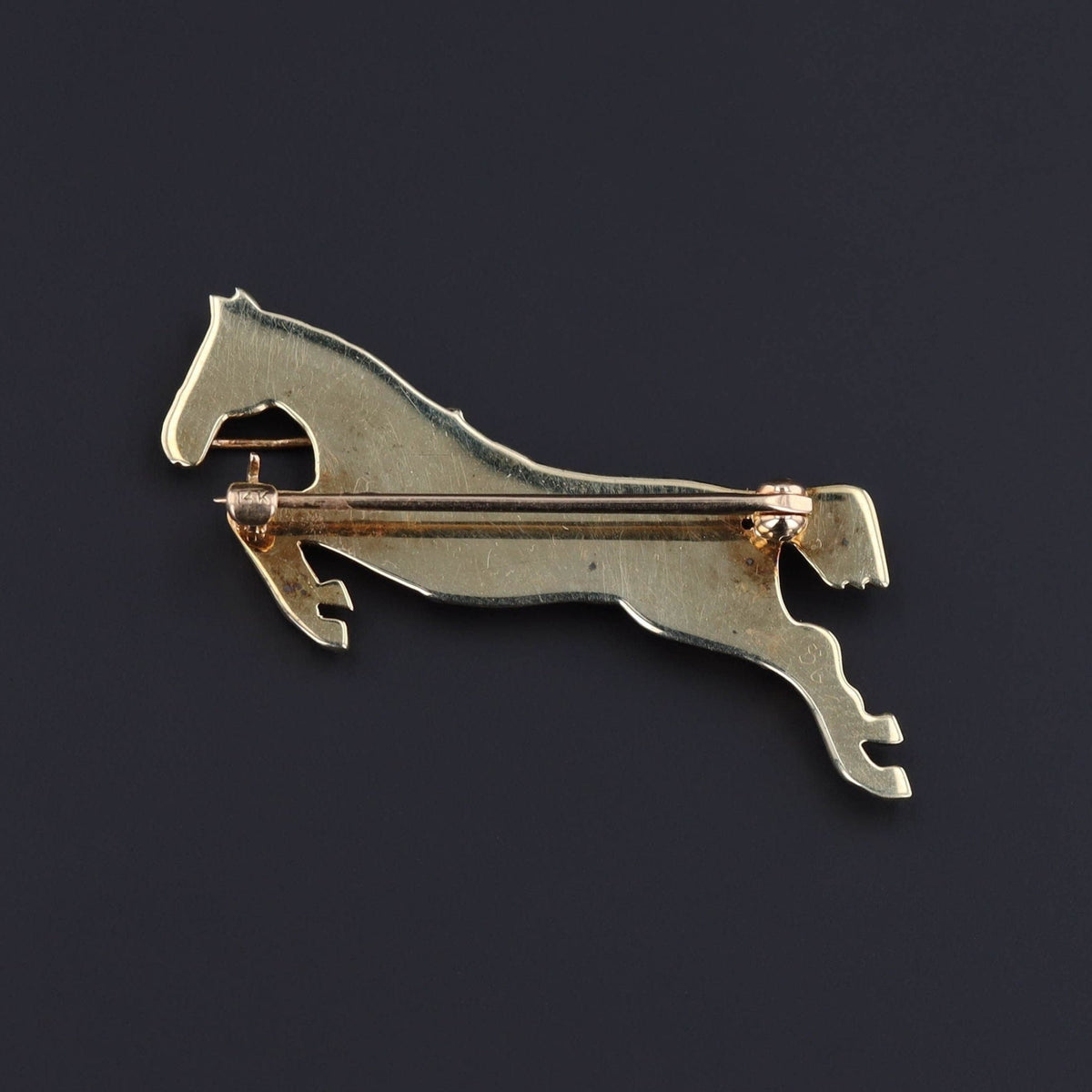 14k Gold Horse Pin | Antique Horse Pin - Trademark Antiques