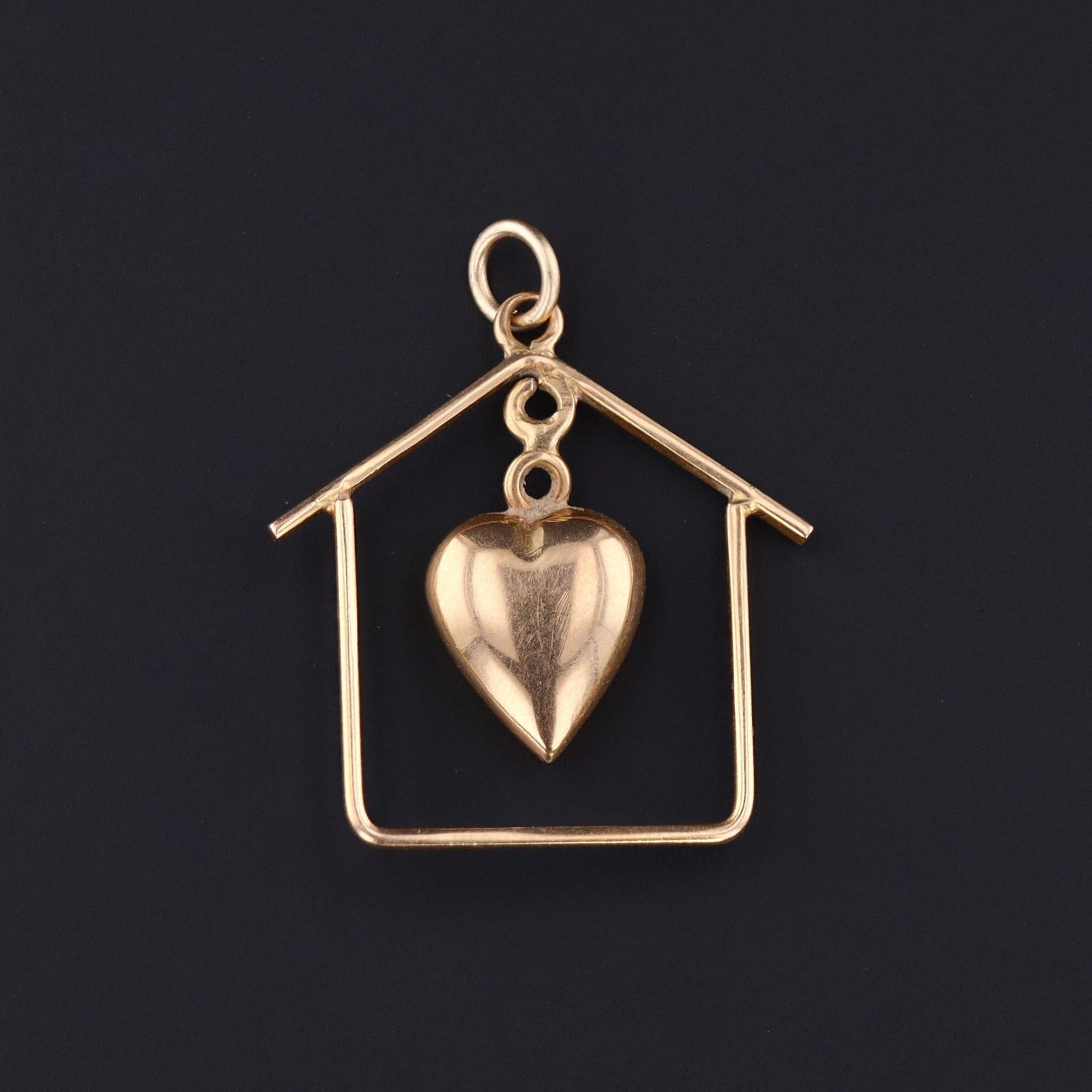 14k Gold House Charm | Vintage 14k Gold Charm - Trademark Antiques