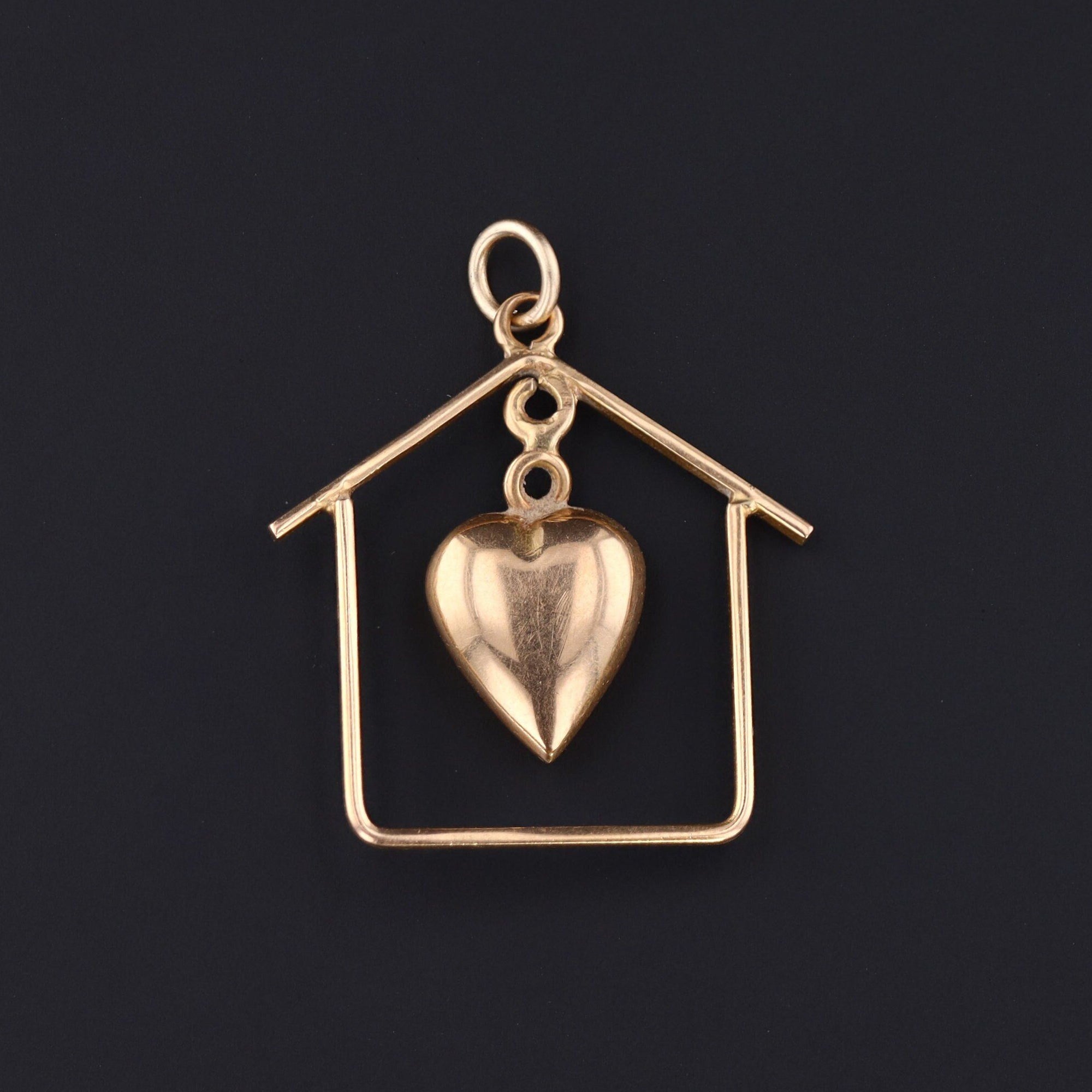 14k Gold House Charm | Vintage 14k Gold Charm - Trademark Antiques