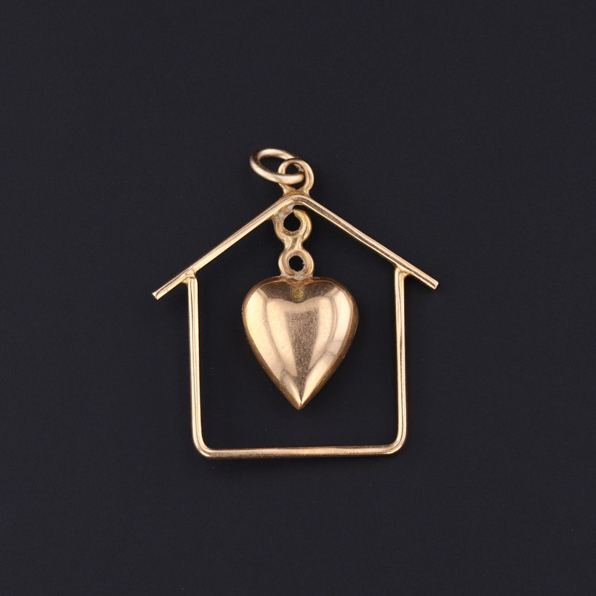 14k Gold House Charm | Vintage 14k Gold Charm - Trademark Antiques