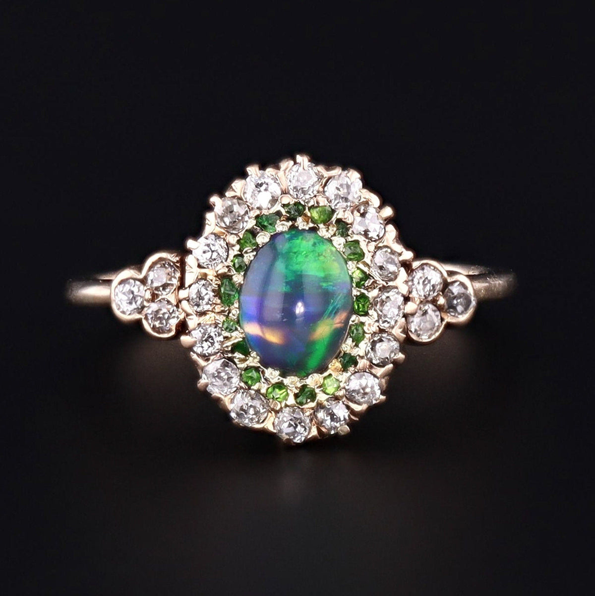 14k Gold Opal Ring | Antique Opal Ring - Trademark Antiques