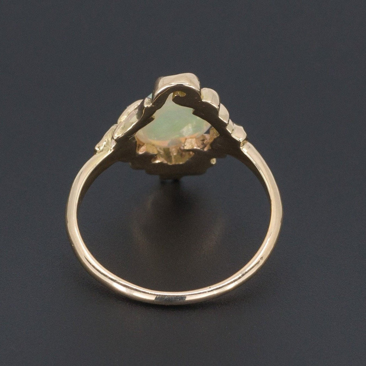 14k Gold Opal Ring | Vintage Opal Ring - Trademark Antiques