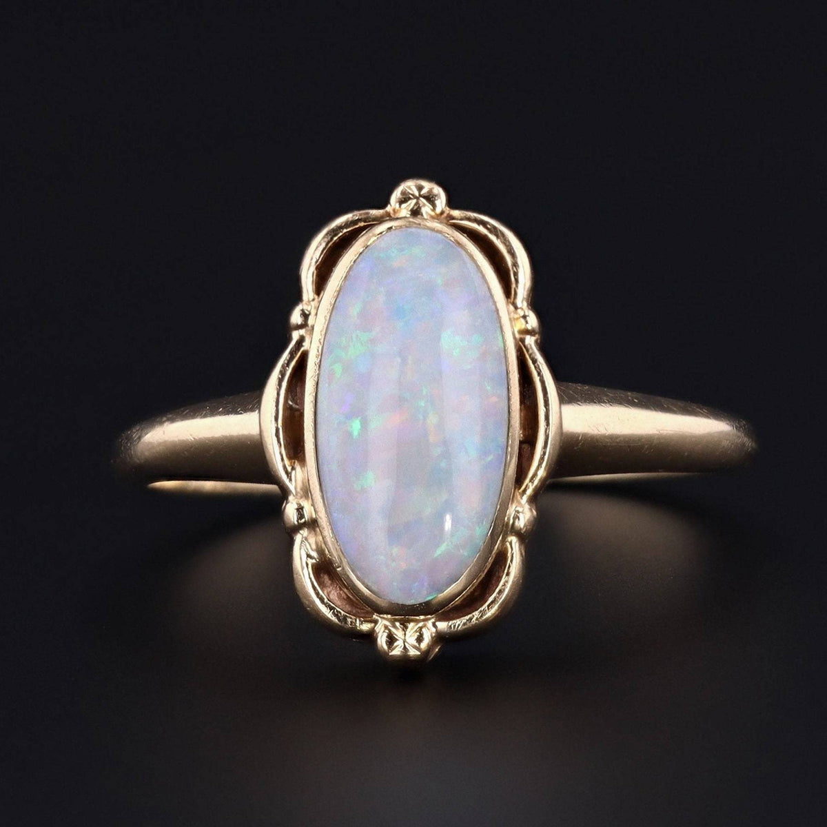 14k Gold Opal Ring | Vintage Ring - Trademark Antiques