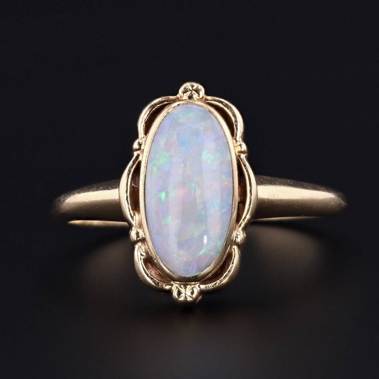 14k Gold Opal Ring | Vintage Ring - Trademark Antiques