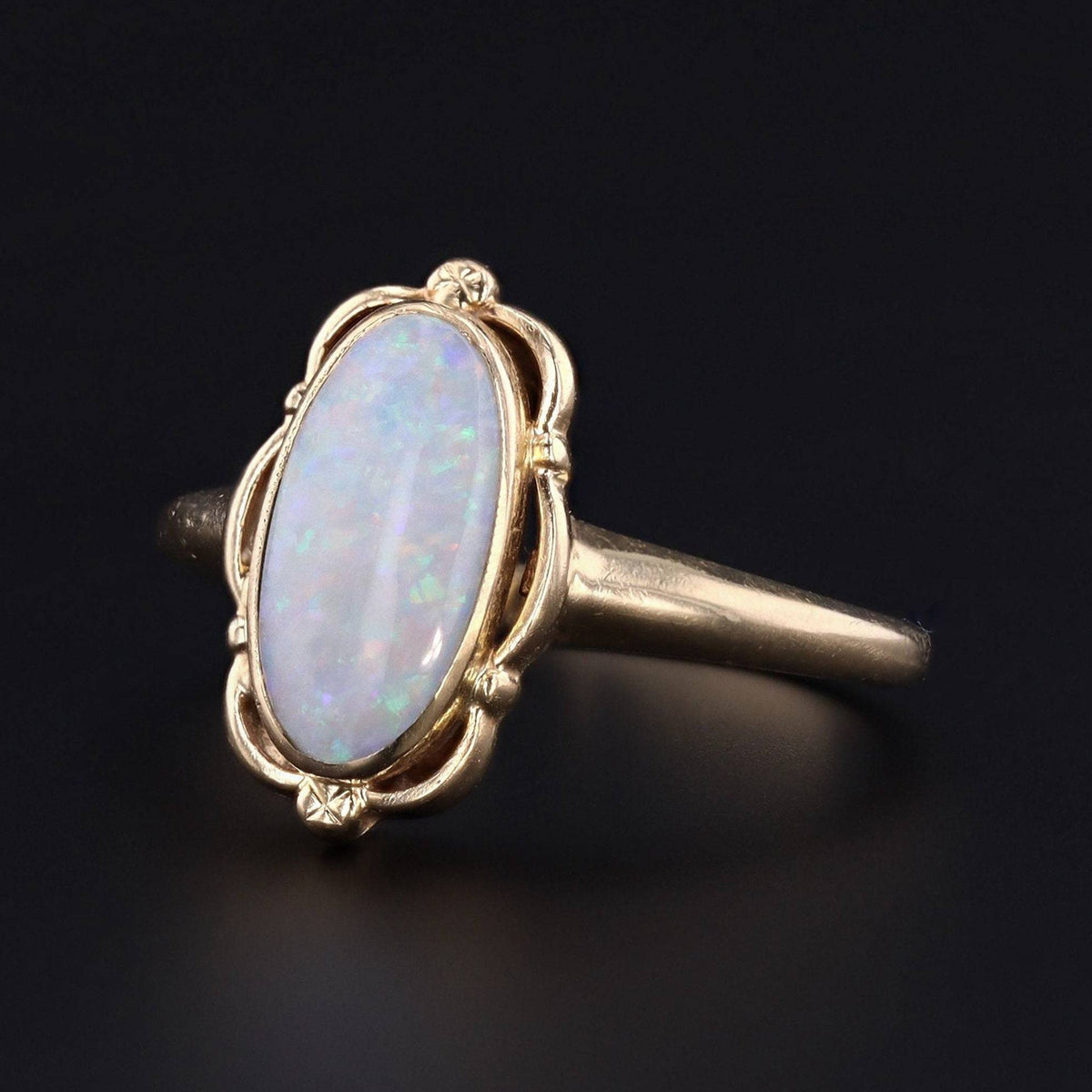 14k Gold Opal Ring | Vintage Ring - Trademark Antiques