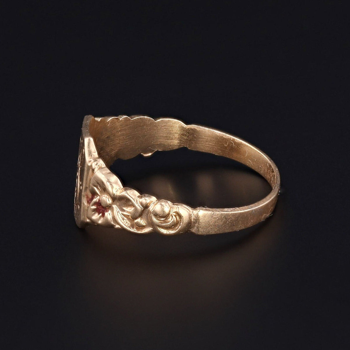 14k Gold Pinky Ring | Antique Child's Ring - Trademark Antiques