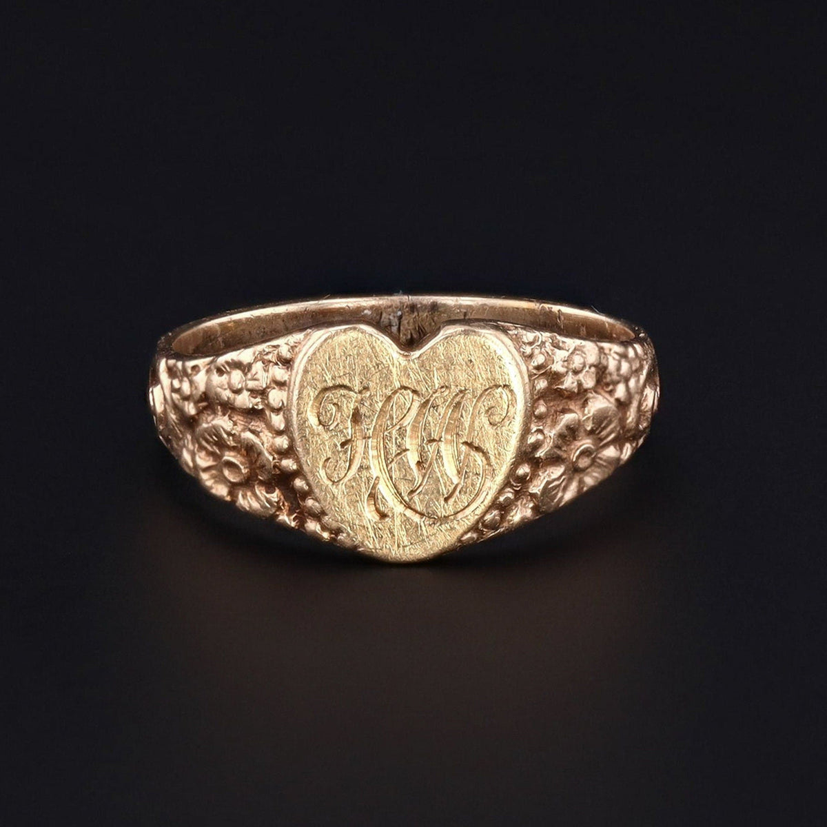 14k Gold Pinky Ring | Antique Child&#39;s Ring - Trademark Antiques