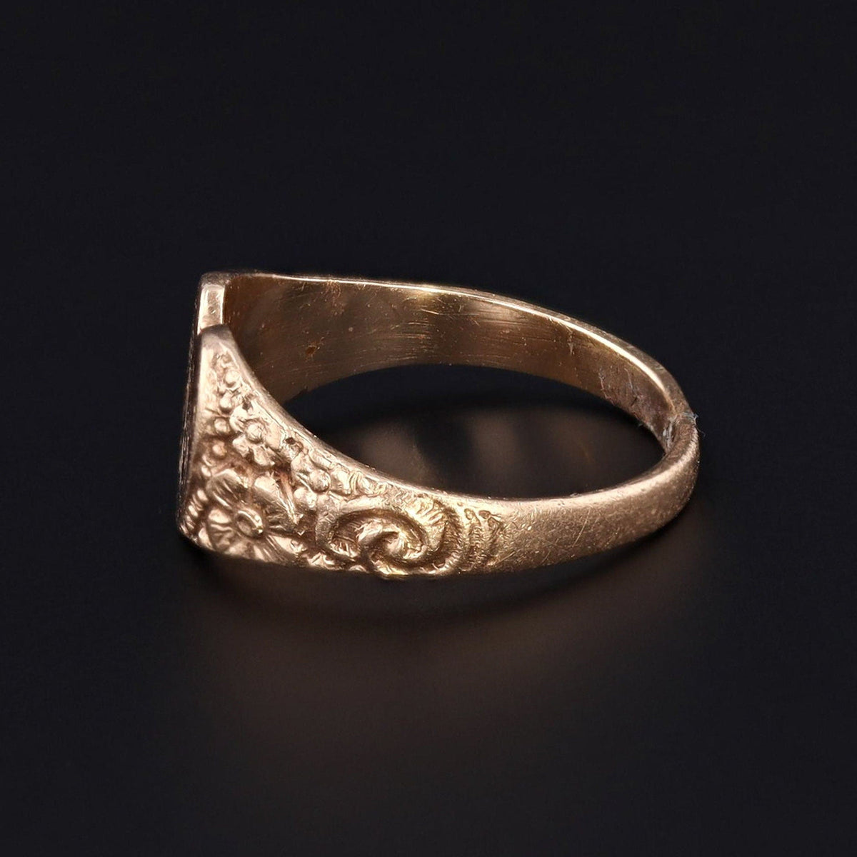 14k Gold Pinky Ring | Antique Child&#39;s Ring - Trademark Antiques