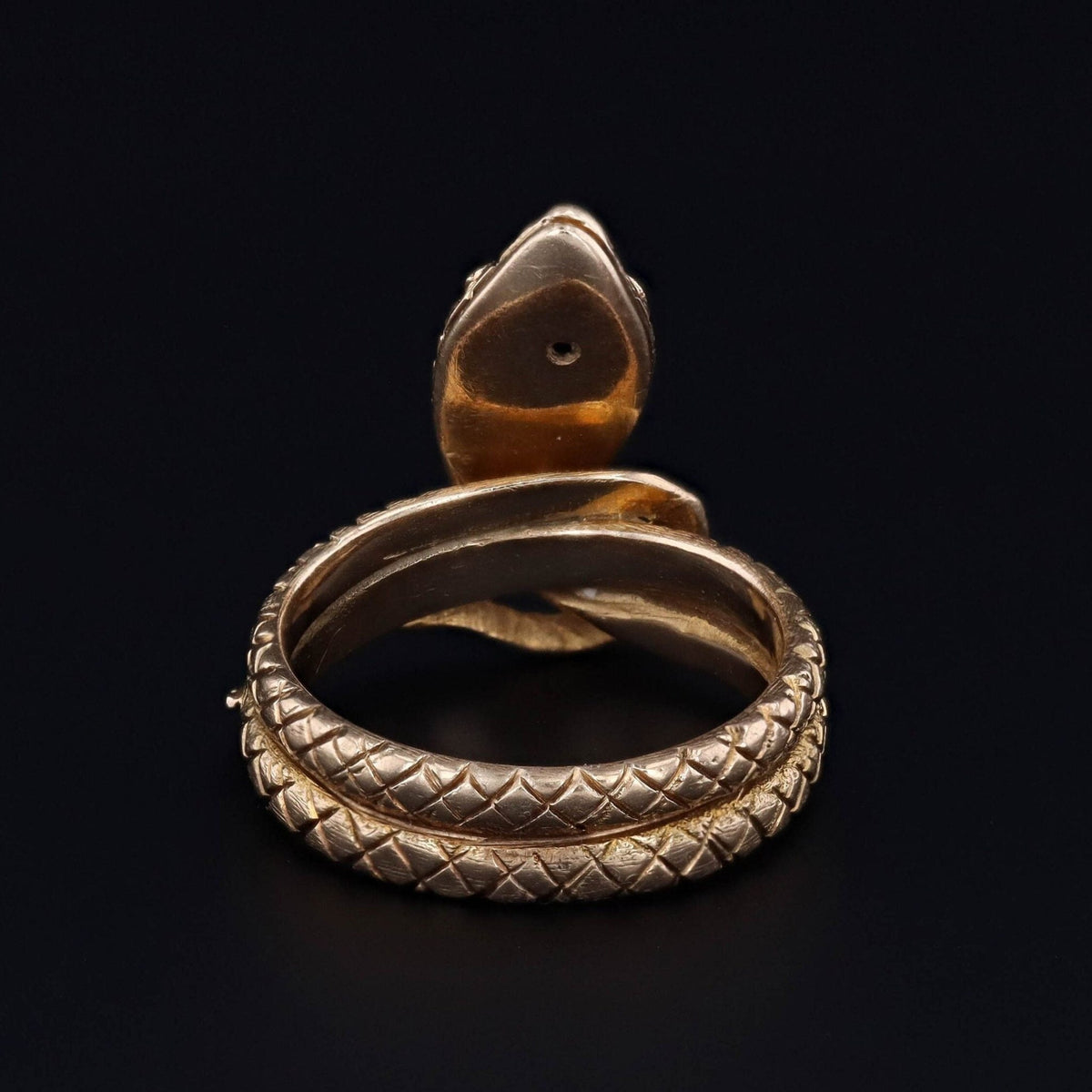 14k Gold Snake Ring | Vintage 14k Gold Snake Ring - Trademark Antiques