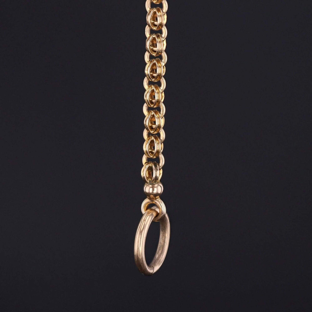 14k Gold Watch Chain Necklace | Antique Watch Chain - Trademark Antiques
