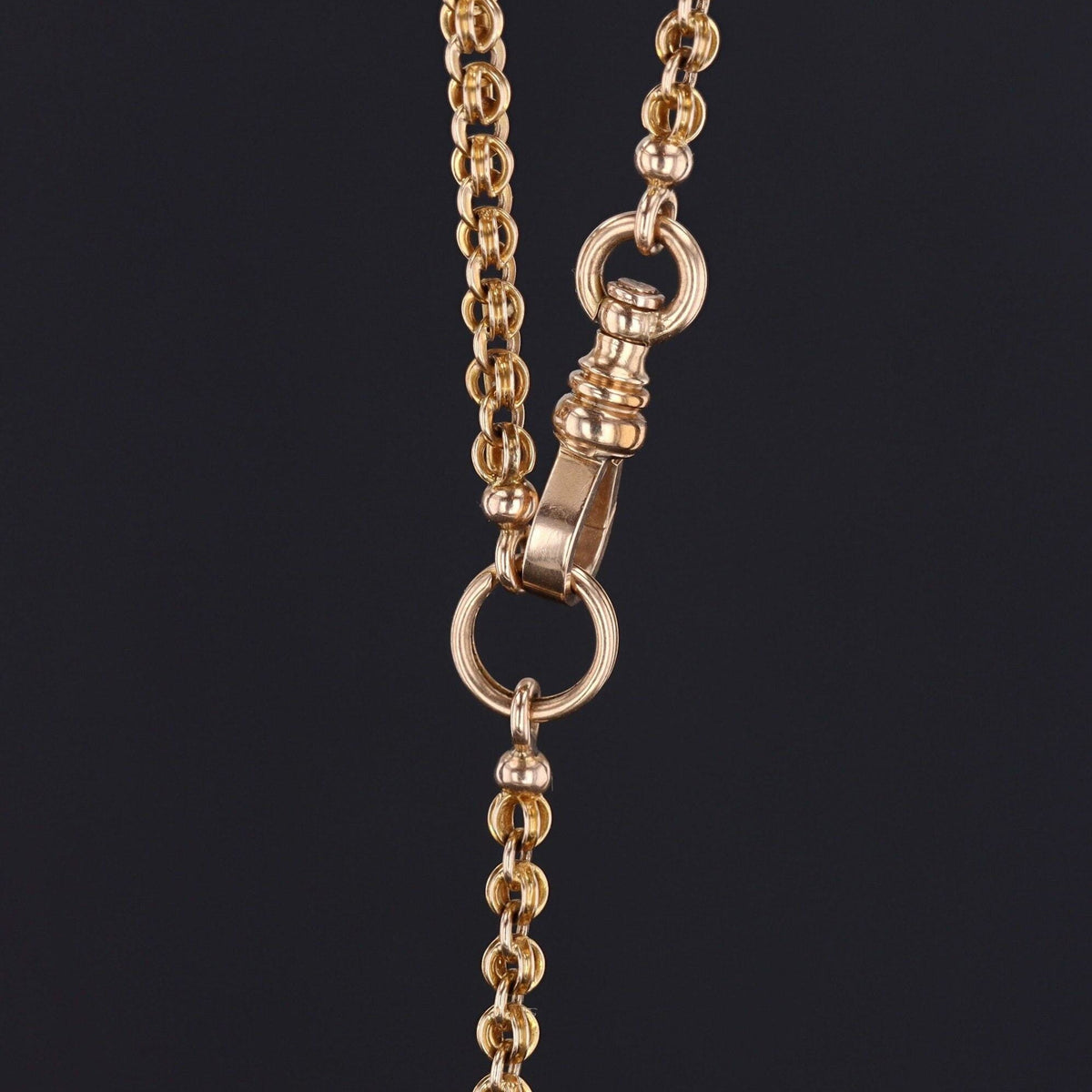 14k Gold Watch Chain Necklace | Antique Watch Chain - Trademark Antiques